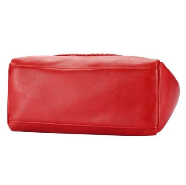 woven faux leather bag