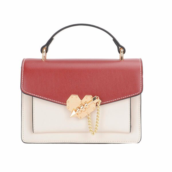 black crossbody bag with gold buckle