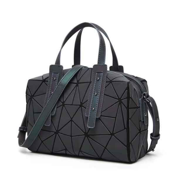 geometric luminous tote bag