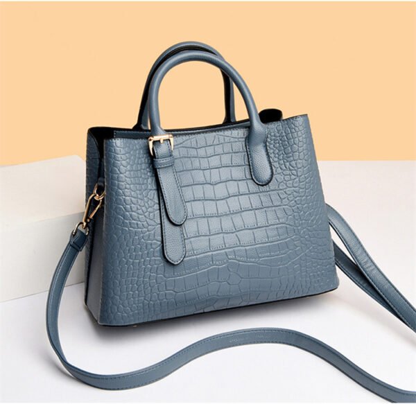 Vegan crocodile leather handbag
