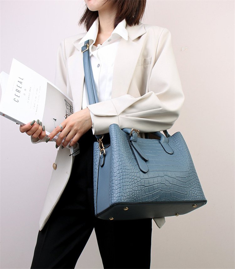 Crocodile patterned crossbody bag
