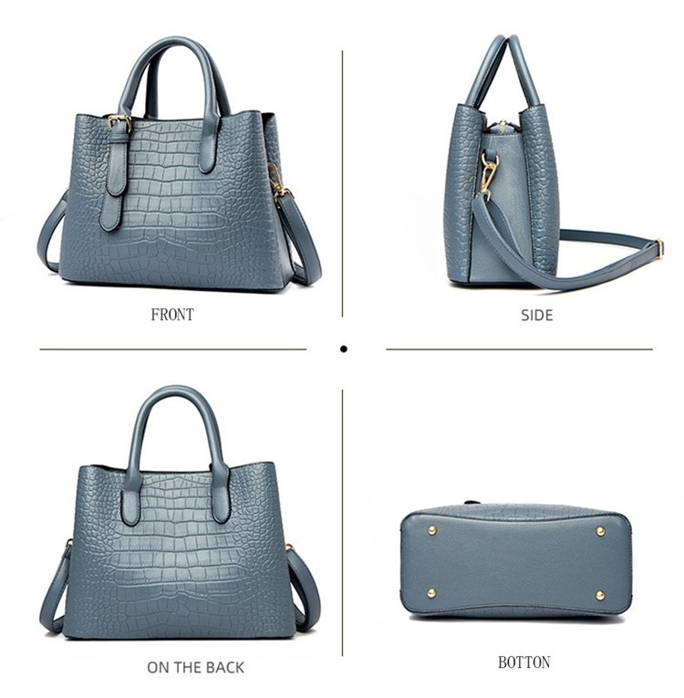 croc embossed leather cross body bag